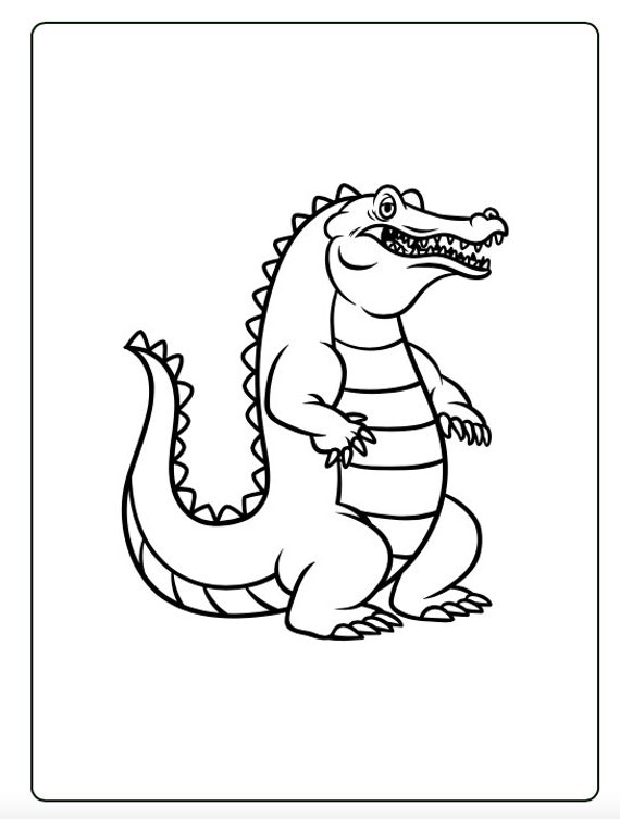 Over pages of crocodile coloring pages for kids