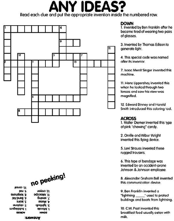 Any ideas crossword