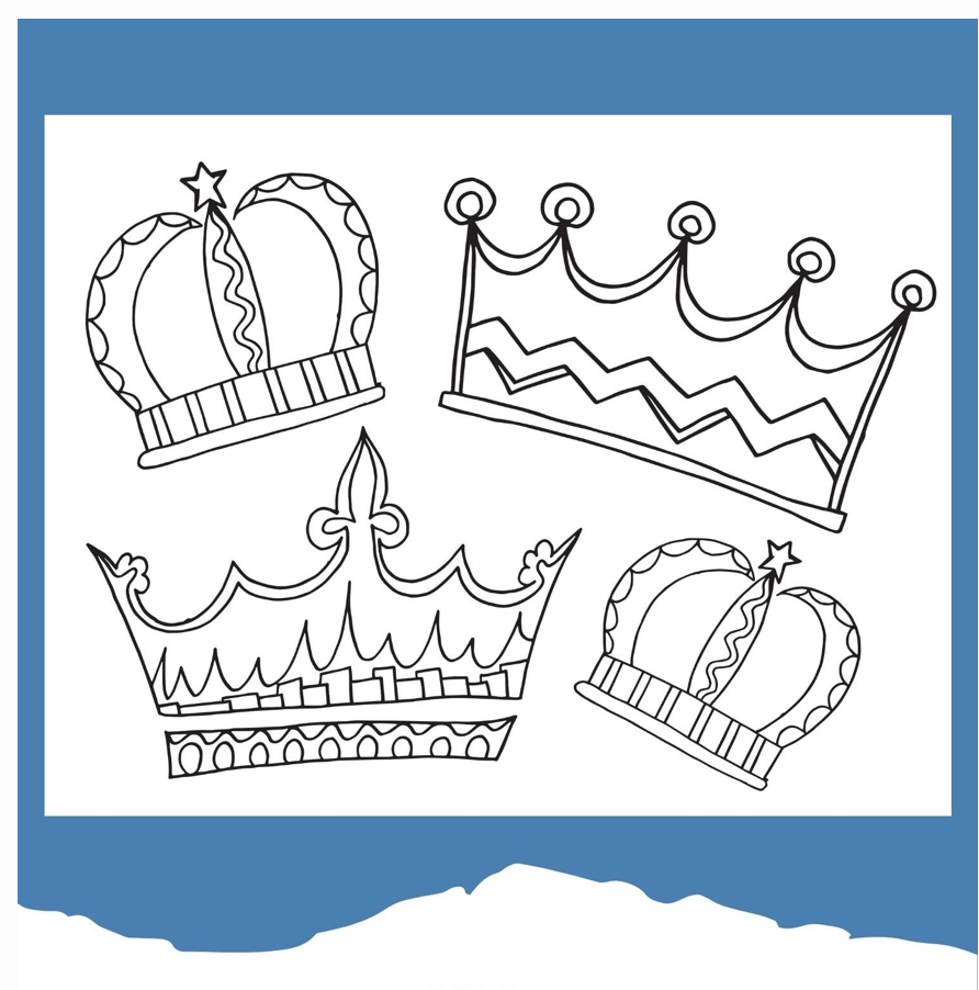 Free crown coloring pages â stevie doodles