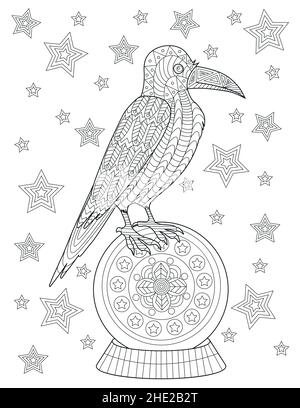 Crystal ball coloring page hi