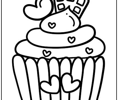 Tag cupcake coloring page print it free