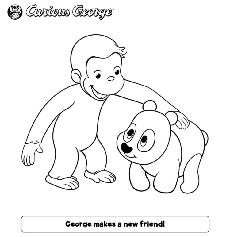 Curious gee and panda coloring page kidsâ kids for parents