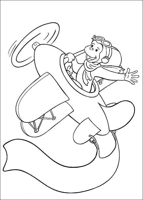 Curious george coloring pages