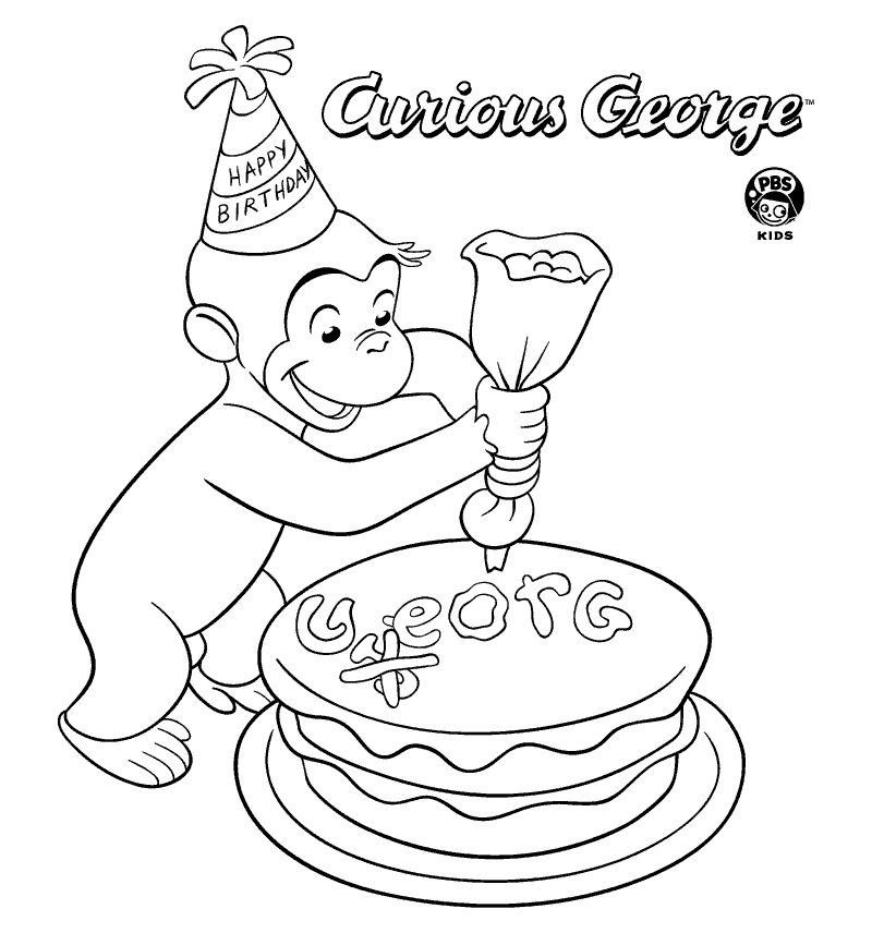 Best curious george coloring pages for kids