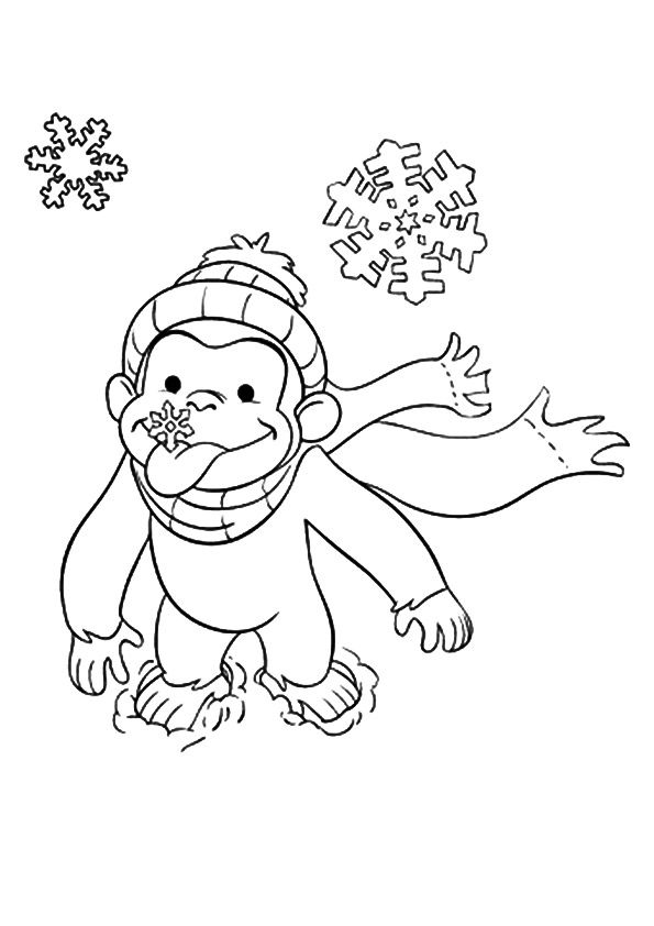 Free printable curious george cook coloring picture assignment sheets pictures for child