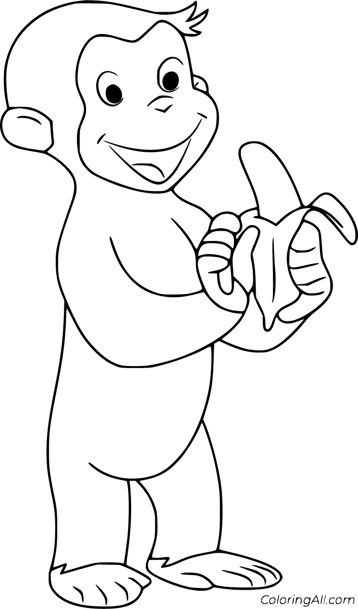 Free printable curious george coloring pages in vector format easy to print from any â monkey coloring pages curious george coloring pages cat coloring book