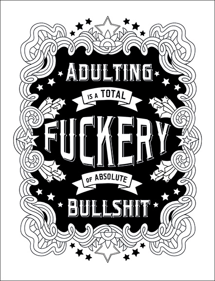 Free printable coloring pages for adults with swear words