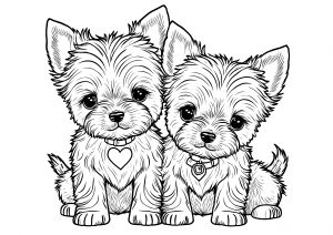 Dog coloring pages for kids