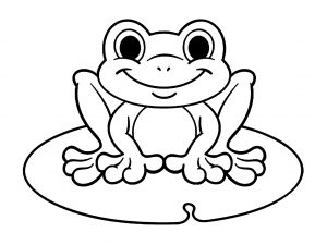 Frog coloring pages for children