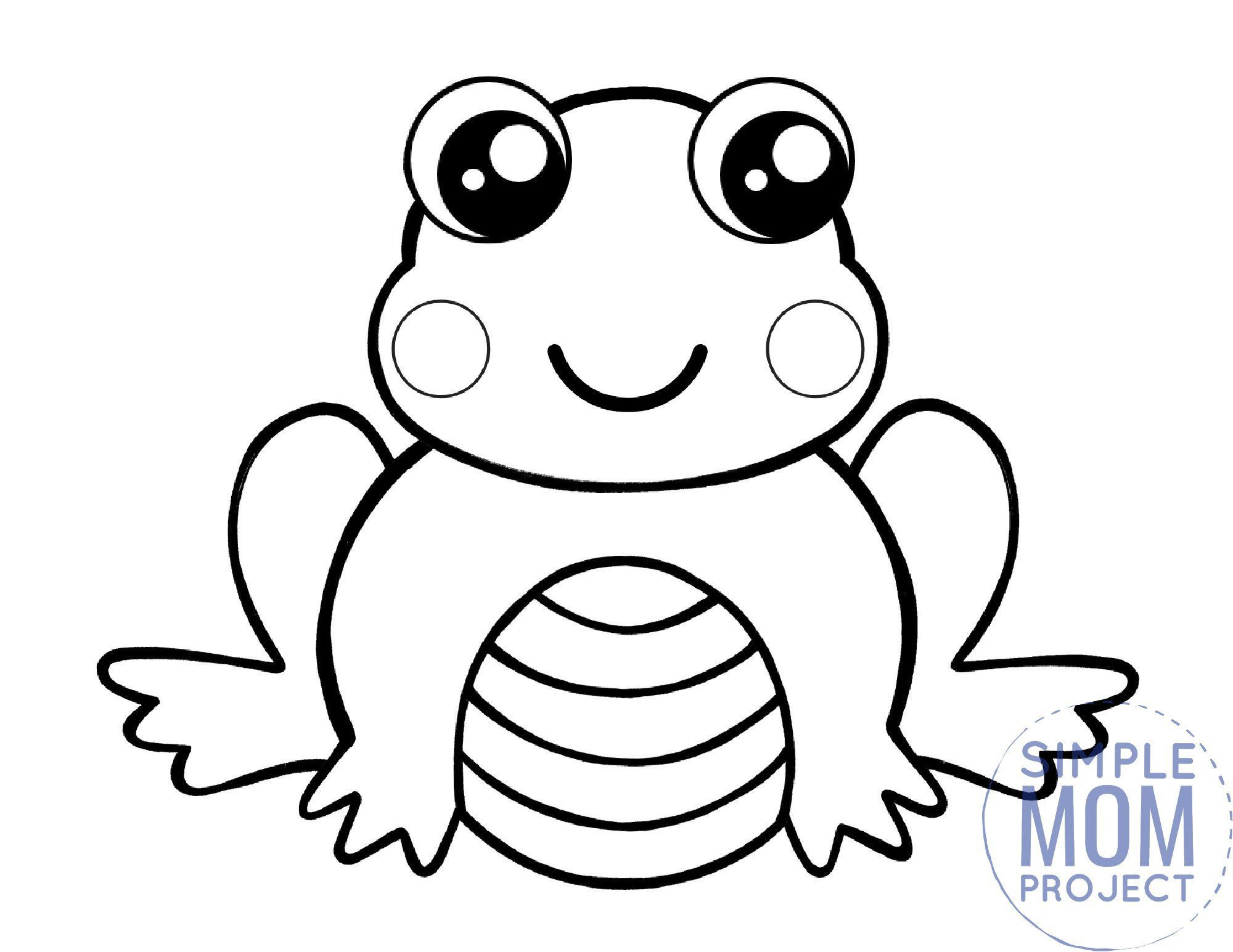 Free printable frog template frog coloring pages frog template valentines day coloring page