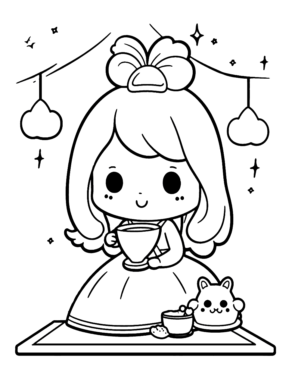 Kawaii coloring pages free printable sheets