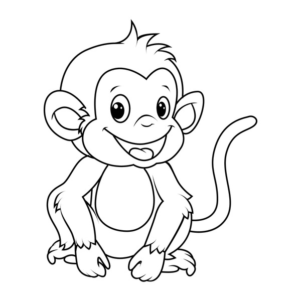 Thousand coloring book monkey royalty