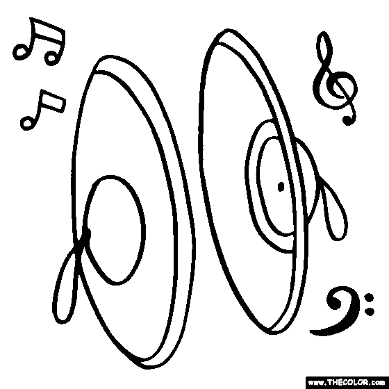 Hand cymbals coloring page coloring pages music coloring sheets unicorn coloring pages