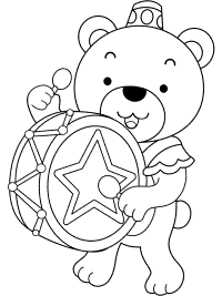 Percussion musical instruments coloring pages