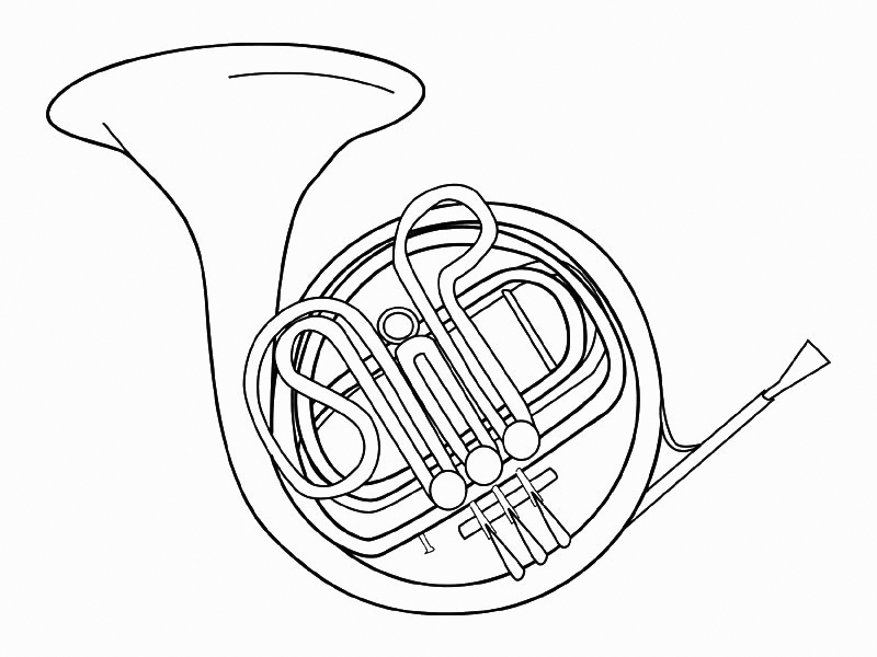 Musical instruments coloring pages