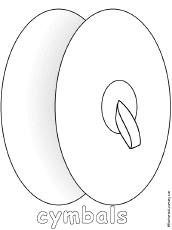 Cymbals coloring page