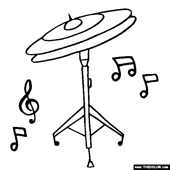 Hi hat cybals coloring page color drus hi hat