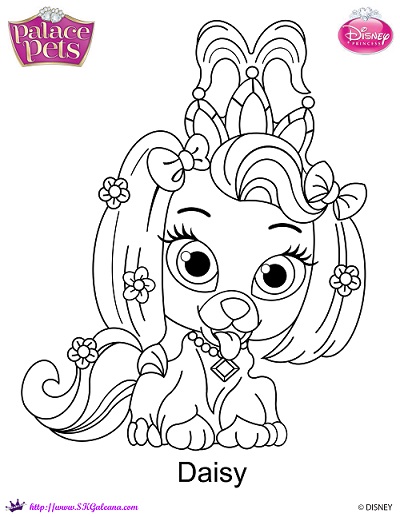 Free princess palace pets daisy coloring page â