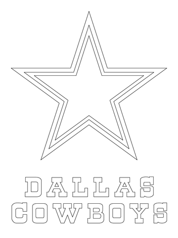 Dallas cowboys logo coloring page free printable coloring pages