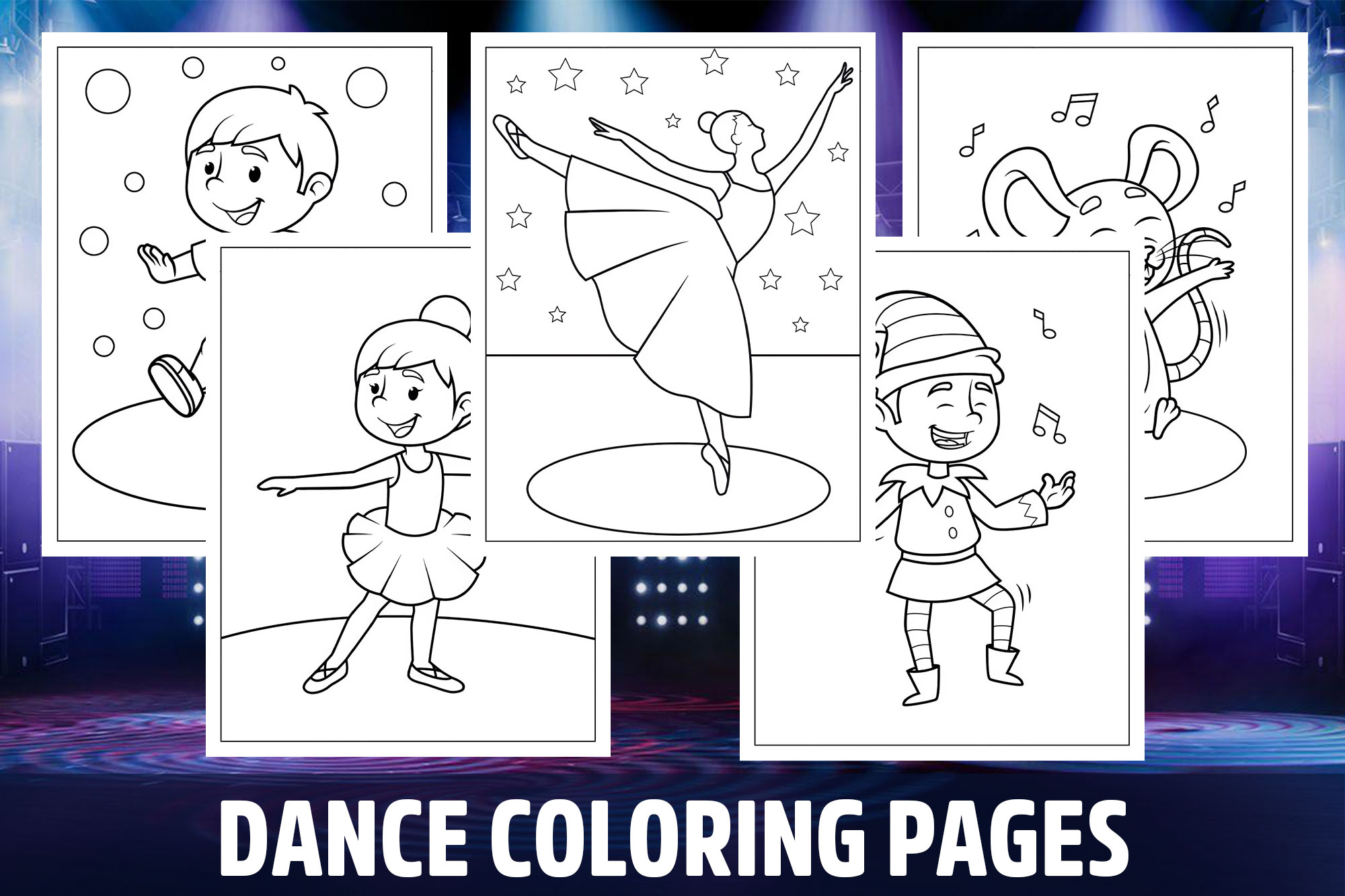 Dance coloring pages for kids girls boys teens birthday school activity made by teachers