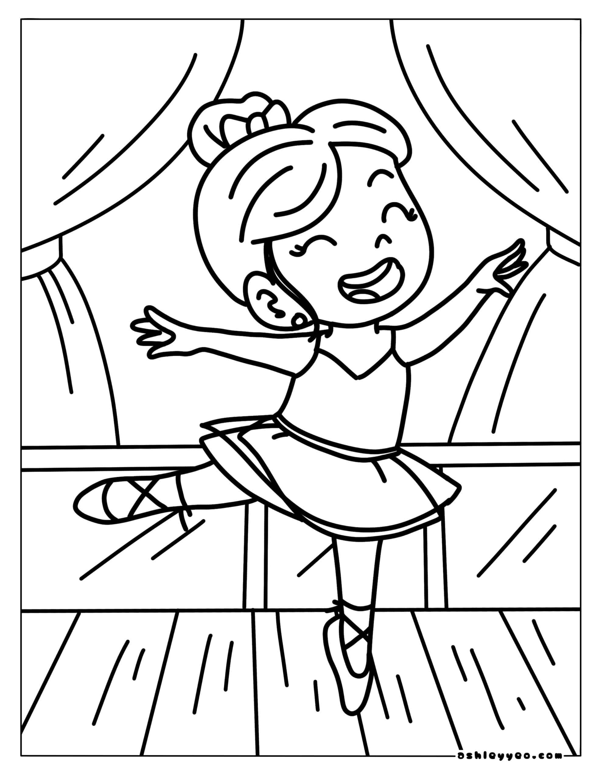 Free dance coloring pages for kids