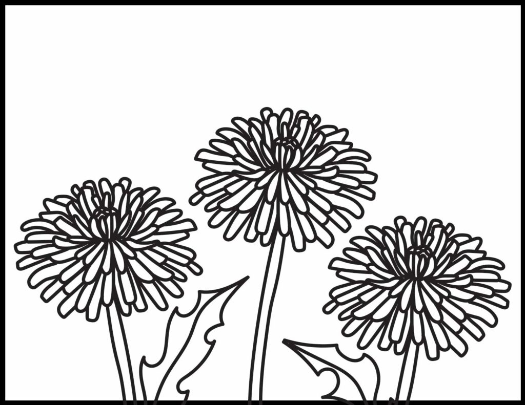 Dandelion coloring pages roaring spork