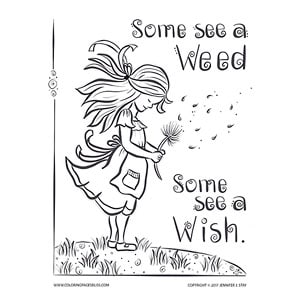 Some see a wishâ inspirational coloring page