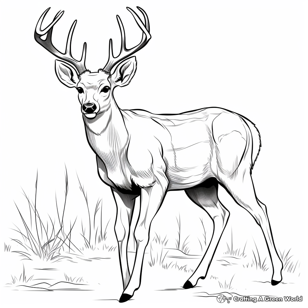 Deer antler coloring pages