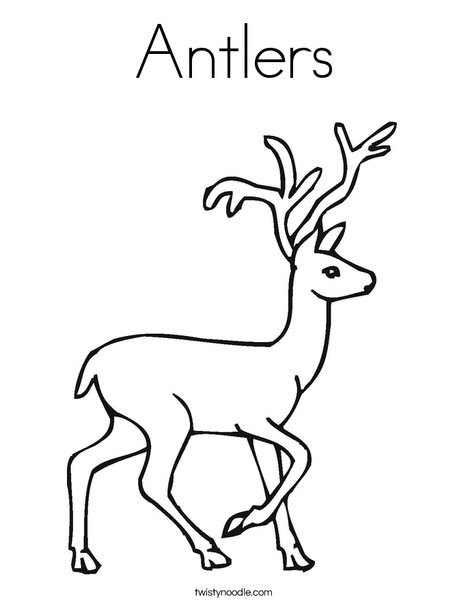 Antlers coloring page