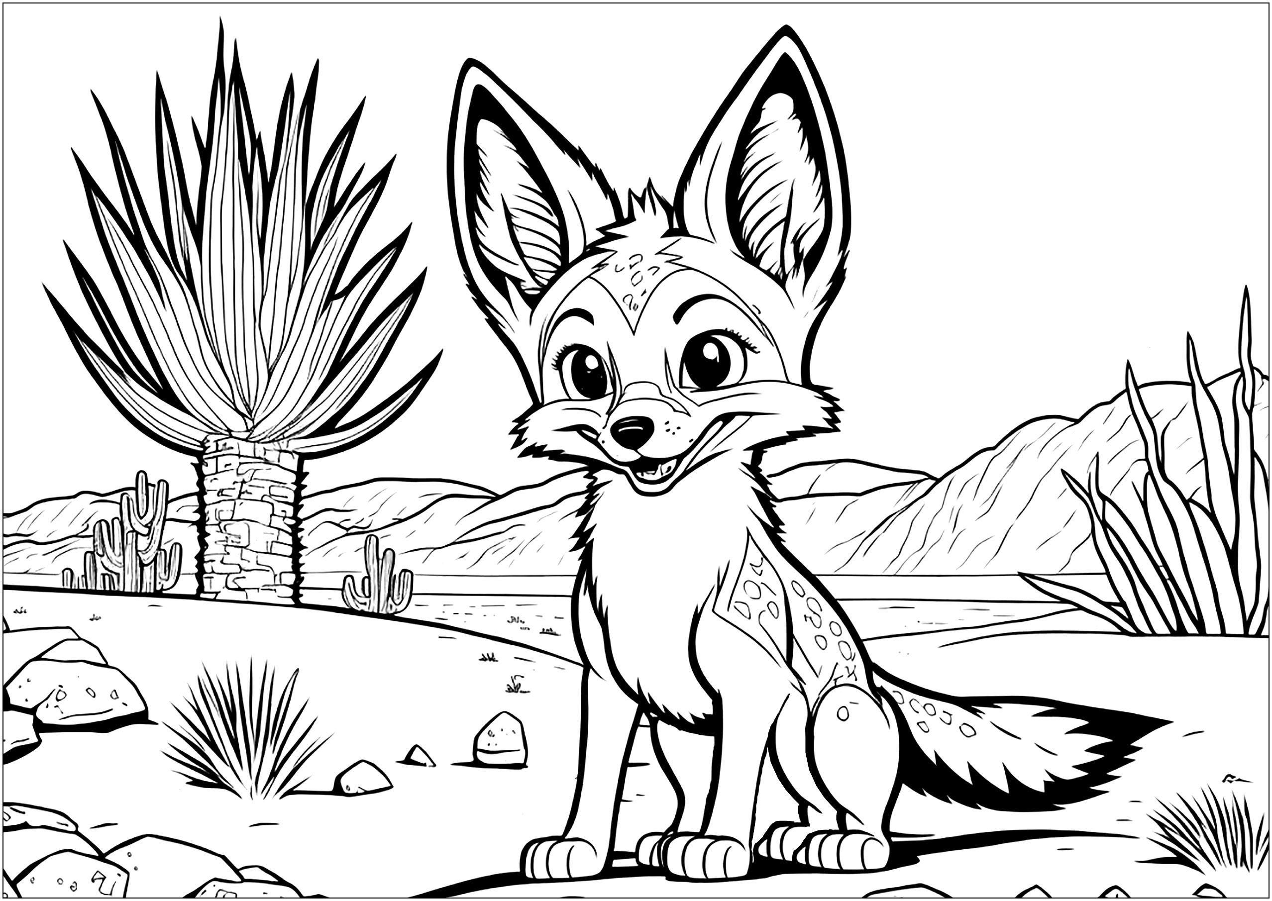 Fox in the desert