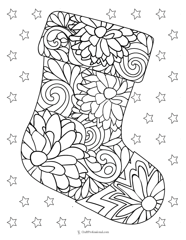 Full page christmas coloring pages free