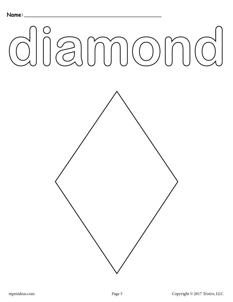 Diamond coloring page