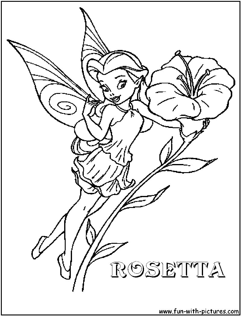 Disney fairy rosetta coloring page