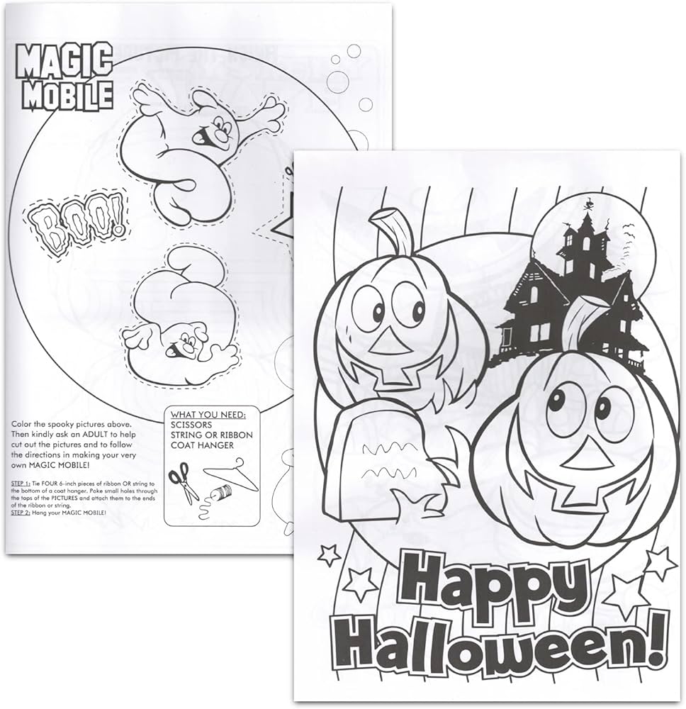 Kids halloween coloring books super set