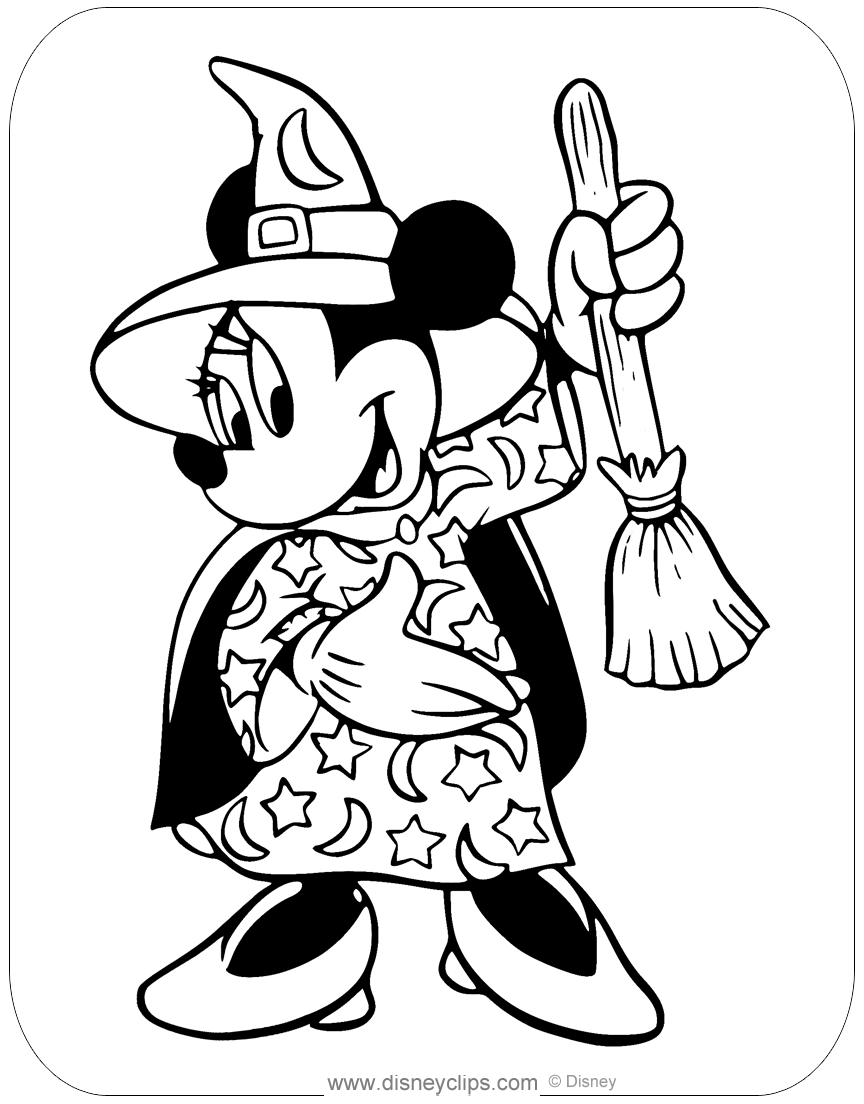 Disney halloween coloring pages