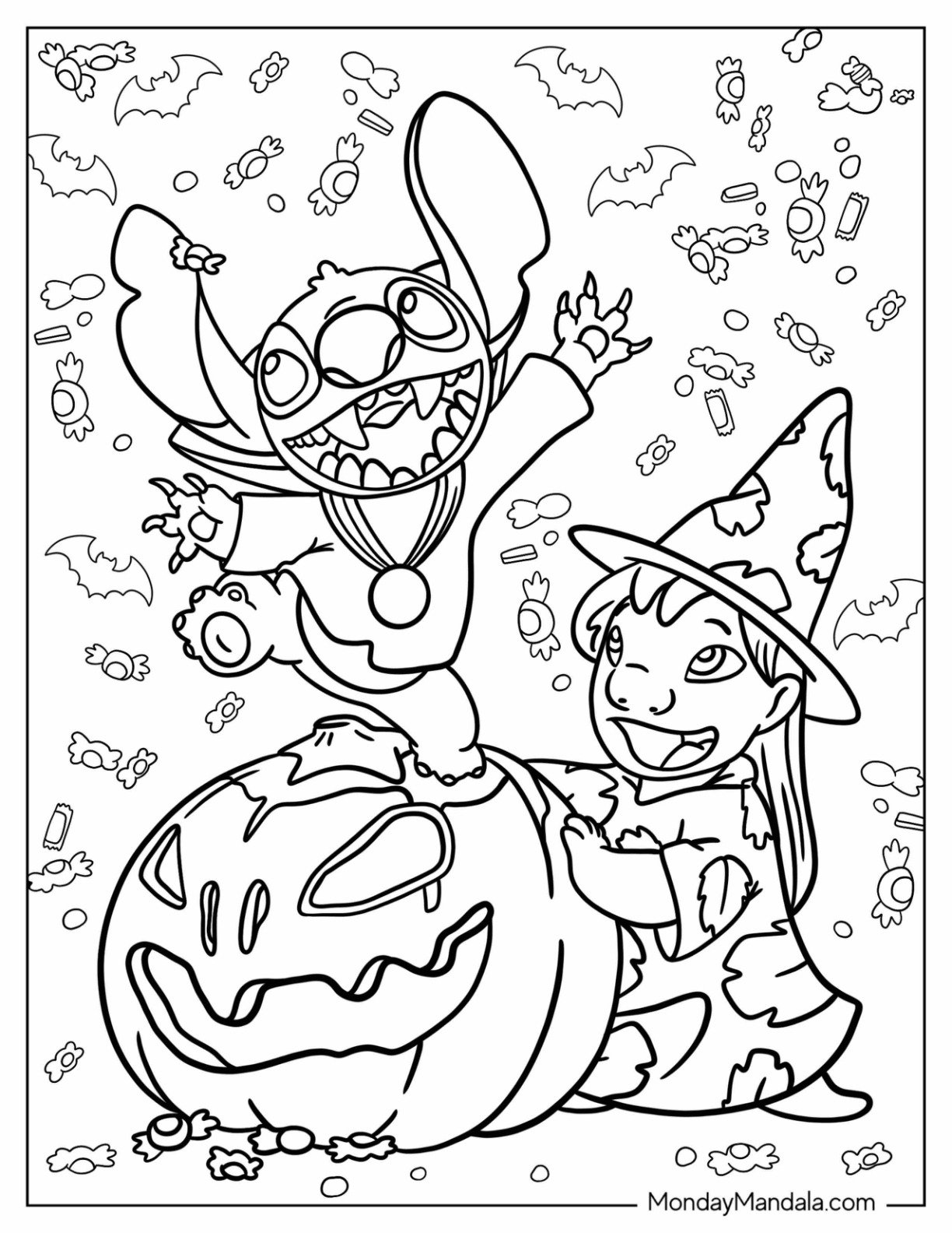 Disney halloween coloring pages free pdf printables