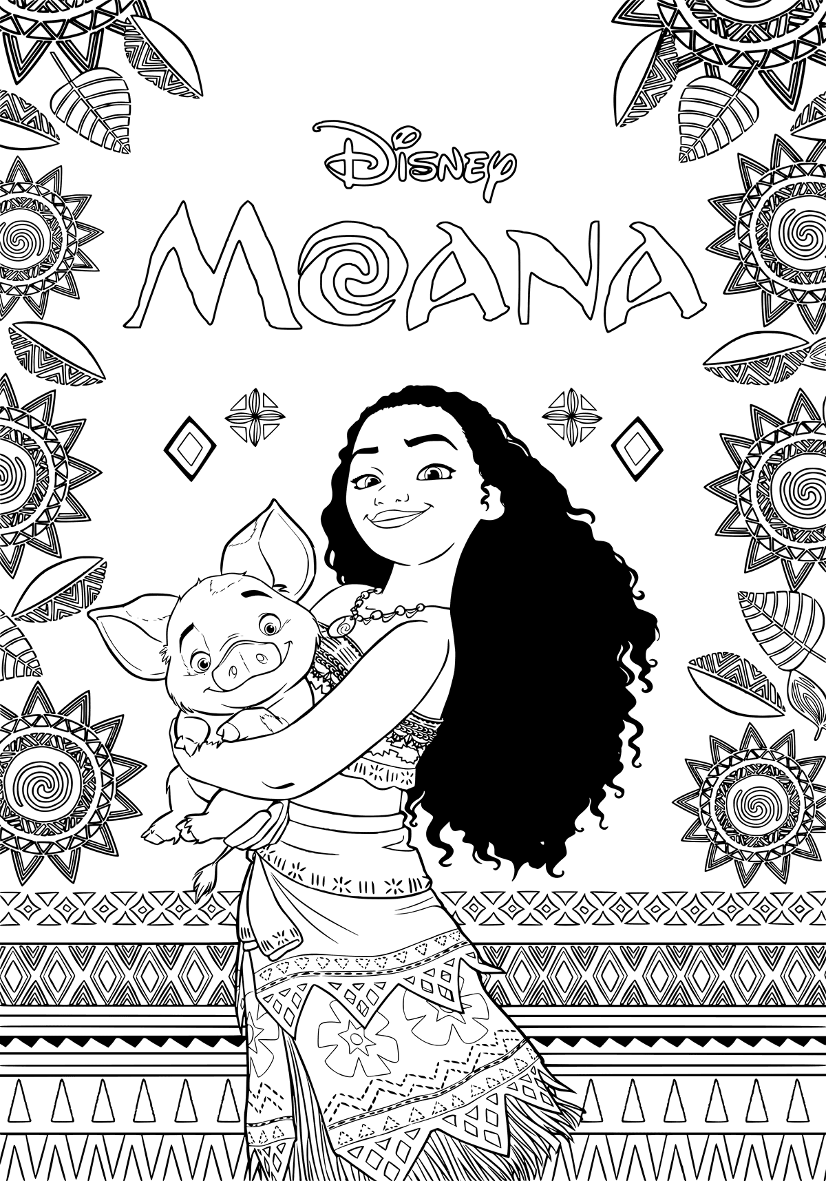 Moana coloring pages