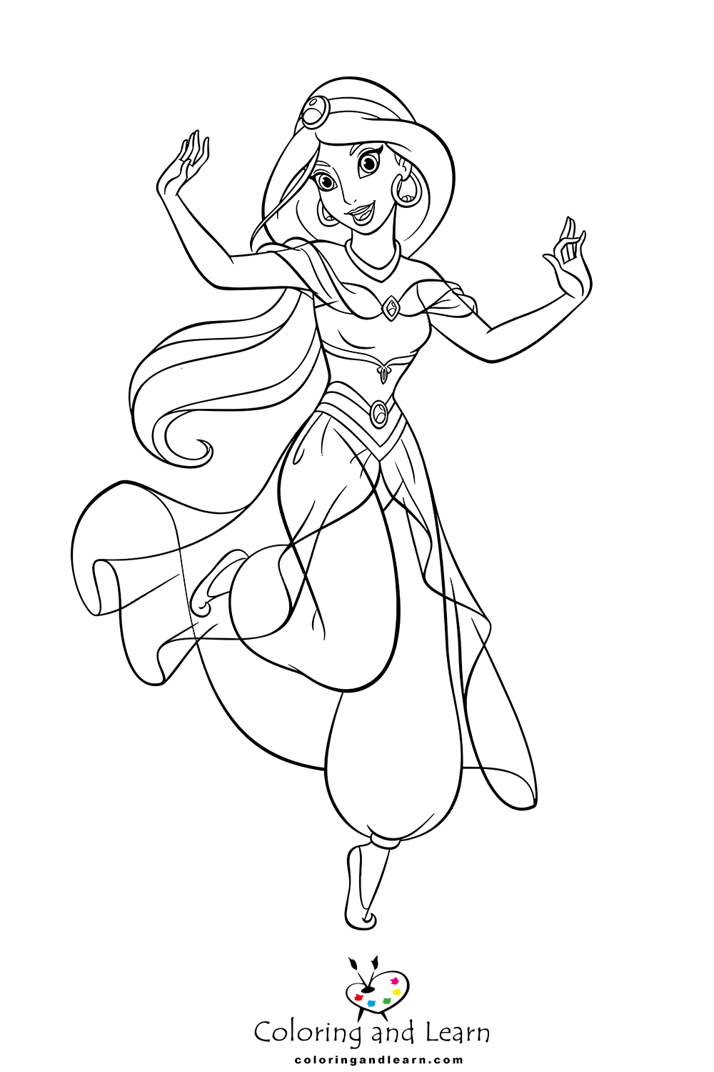 Jasmine coloring pages