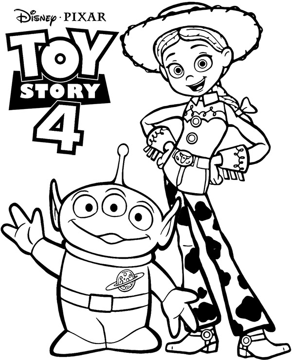 Disney toy story a girl with a monster coloring page