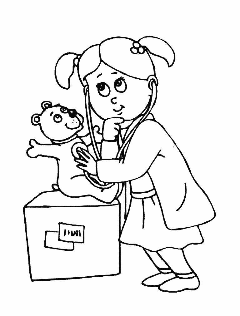 Coloring pages child doctor coloring pages