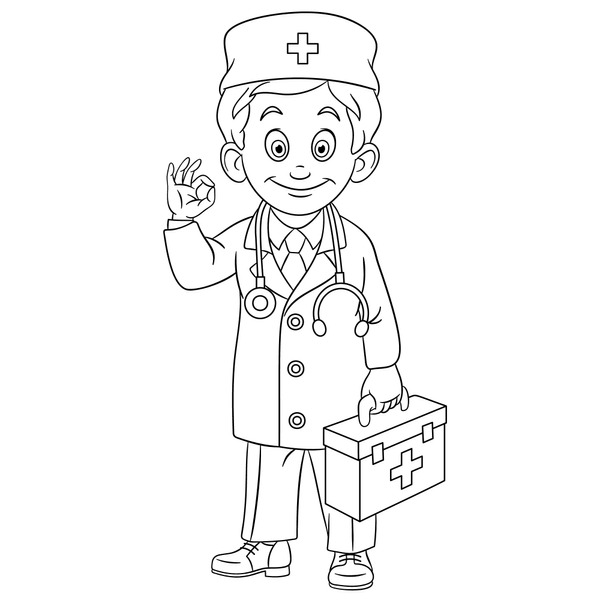 Doctor coloring pages royalty