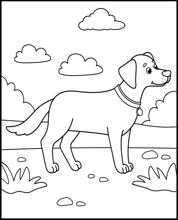 Dog coloring sheet