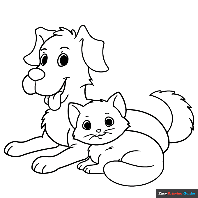 Free printable cat coloring pages for kids