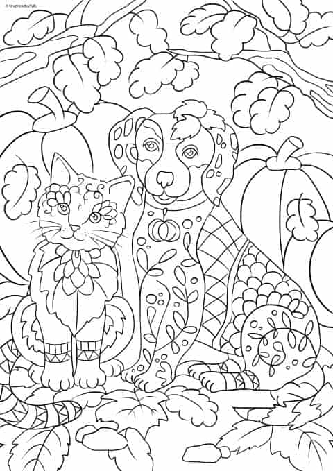 Cats and dogs â cat and dog â favoreads coloring club