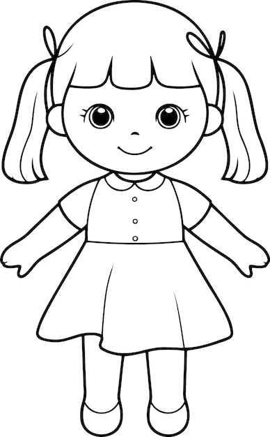 Free Printable Kawaii Paper Dolls Colouring Pages