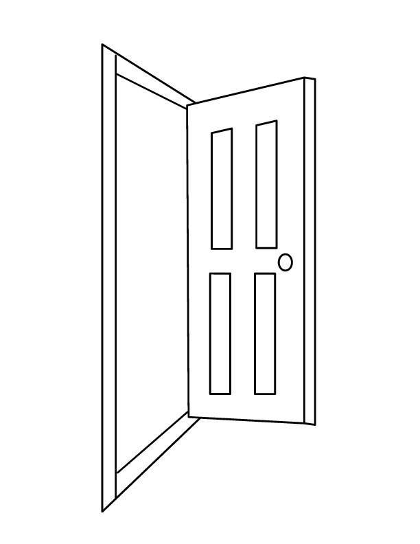Door coloring page house colouring pages coloring pages summer coloring pages