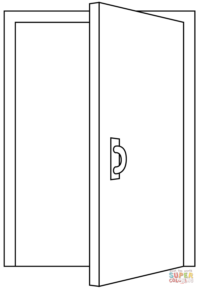 Open door coloring page free printable coloring pages