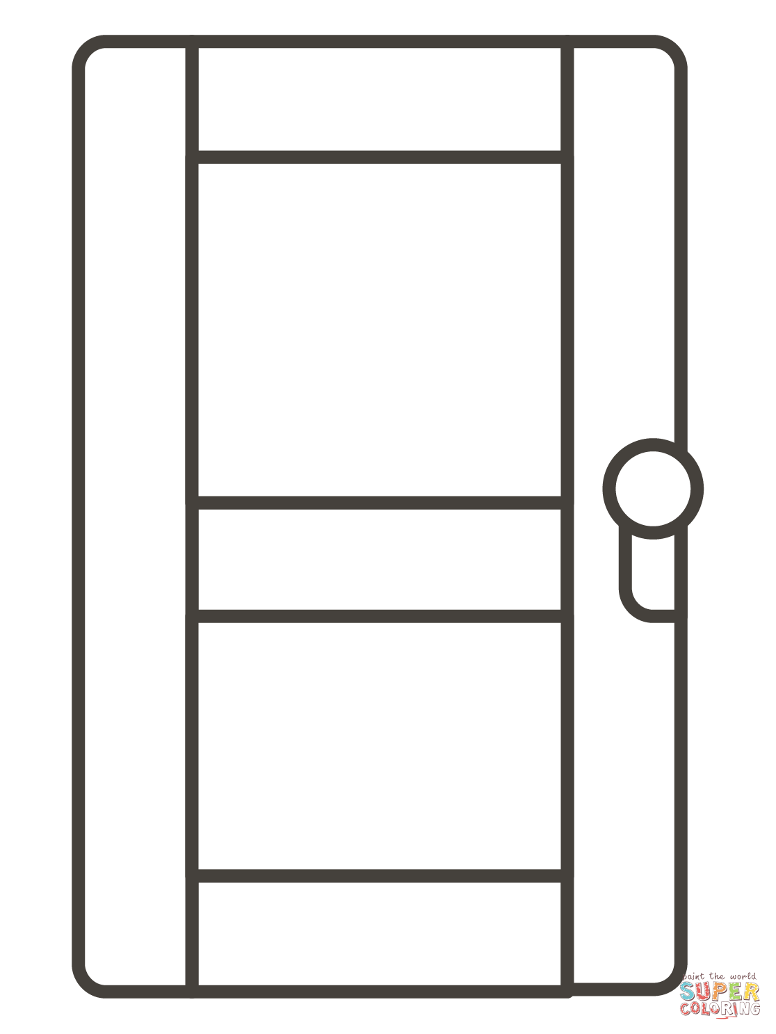 Door coloring page free printable coloring pages