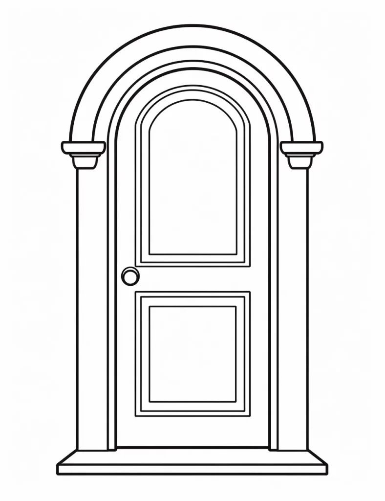 Door coloring pages printable coloring pages