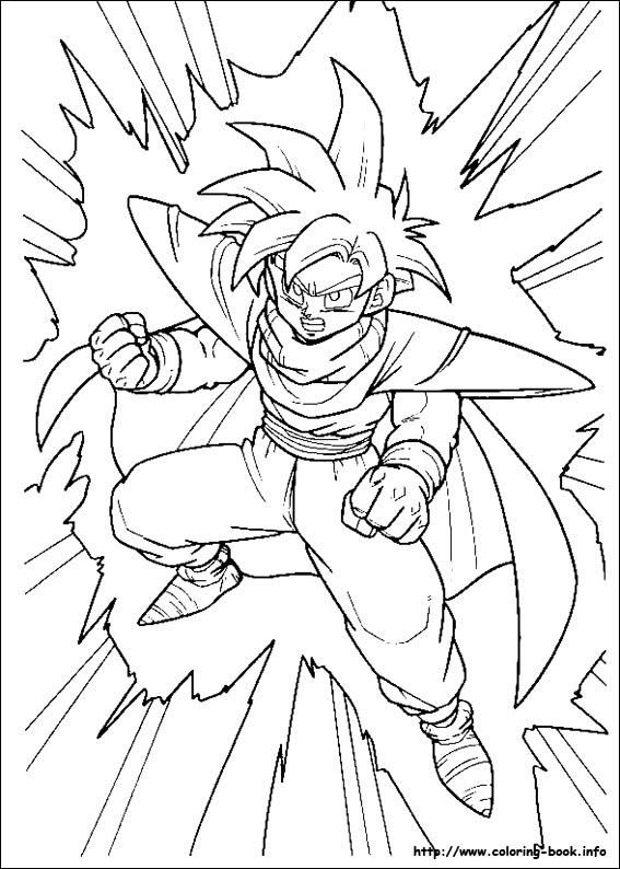 Dragon ball z coloring picture